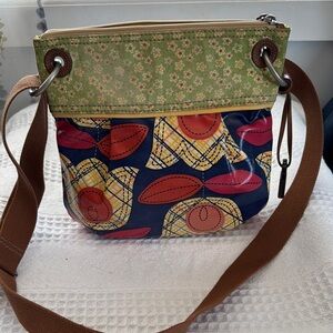 Fossil Multicolor Floral Crossbody Bag